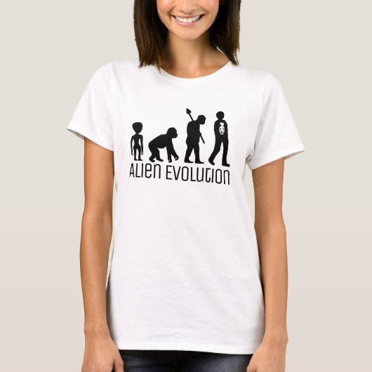 T-shirt Alien Evolution, Alien extraterrestre (Devant)