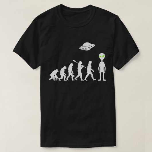T-shirt Alien Evolution Funny UFO Design (Design devant)