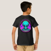 T-shirt Alien extra-terrestre volant un OVNI (Dos entier)
