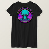 T-shirt Alien extra-terrestre volant un OVNI (Design dos)