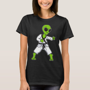 T-shirt Alien Extraterestrial UFO Karate Taekwondo Kickbox
