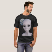 T-shirt Alien extraterrestre avec la terre à (Devant entier)