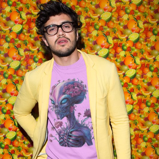 T-shirt Alien floral