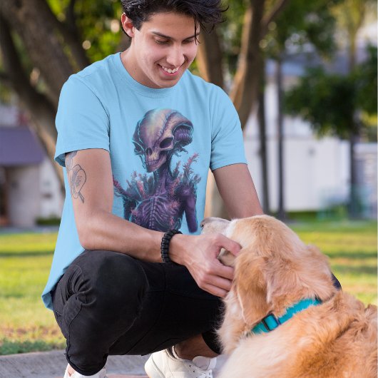 T-shirt Alien floral avancé