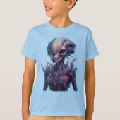 T-shirt Alien floral avancé (Devant)