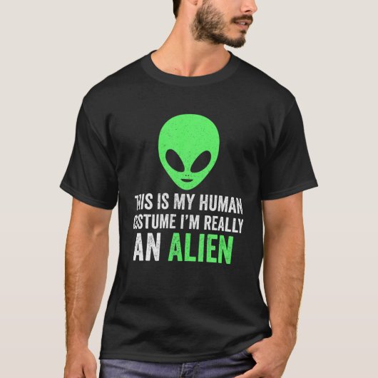 T-shirt Alien Halloween, Alien Costume Hallowen, Garçon fi (Devant)