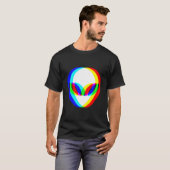 T-shirt Alien Head Trippy Vaporwave Techno Rave Edm Music (Devant entier)