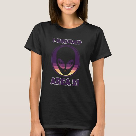 T-shirt Alien I Survived Area 51 Ufos Space (Devant)