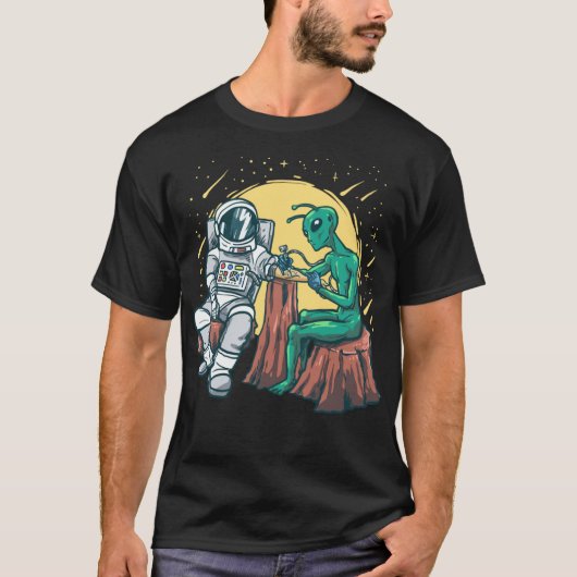 T-shirt Alien Inking Astronaut Enk Drôle Artiste de tatoua (Devant)