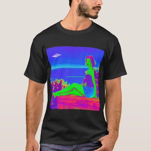 T-shirt Alien Invasion Pop Art (Devant)