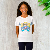 T-shirt Alien Jaune Et Bleu Filles Étranges