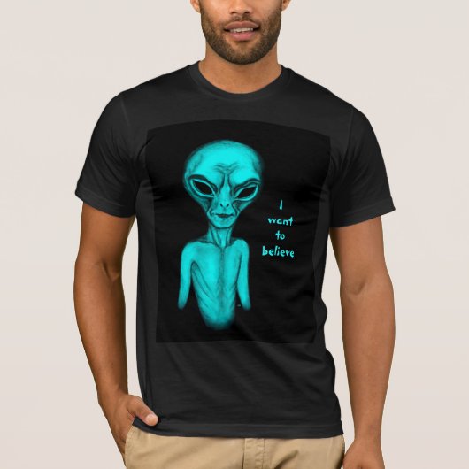 T-shirt Alien, je veux croire (Devant)