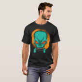 T-shirt Alien Jouant De L'Harmonica - Joueur D'Harmonica M (Devant entier)