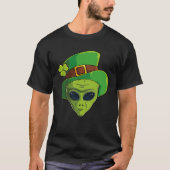 T-shirt Alien Leprechaun St Patrick s Day Shamrock irlanda (Devant)