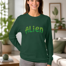 Alien Mignon Espacien Typographie Verte Ludique
