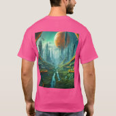 T-shirt Alien Nature & Futuriste Ville Surreal Sci-Fi Art (Dos)
