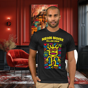 T-shirt Alien Néon Jaune – Personnage d'Art Pop Funky