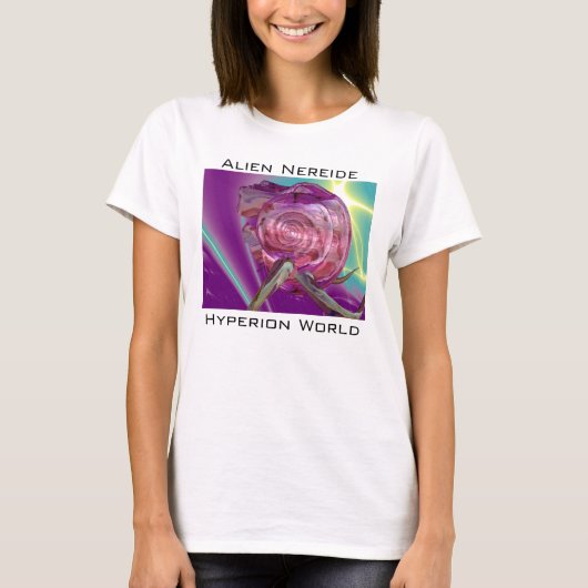 T-shirt ALIEN NEREIDE /NYMPH D'EAU, ROSE SEASHELL Sci-Fi (Devant)
