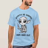 T-shirt Alien noir et blanc (Devant)