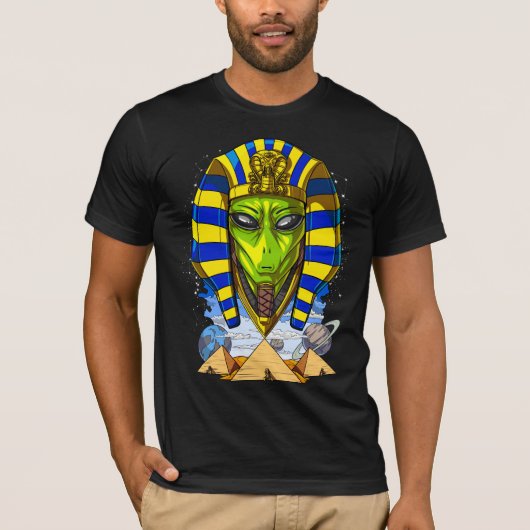 T-shirt Alien Pharaon Egypte Tutankhamun Ancien Annunaki (Devant)
