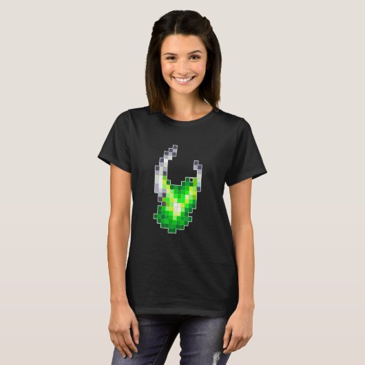 T-shirt Alien Pixel Geek Nerd Retro Graphisme (Devant entier)