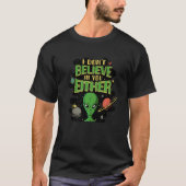 T-shirt Alien Pour Hommes Tête Vert Ufo Zone 51 Espace 4 (Devant)