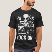 T-shirt Alien Rock Mini Bus Noir (Devant)