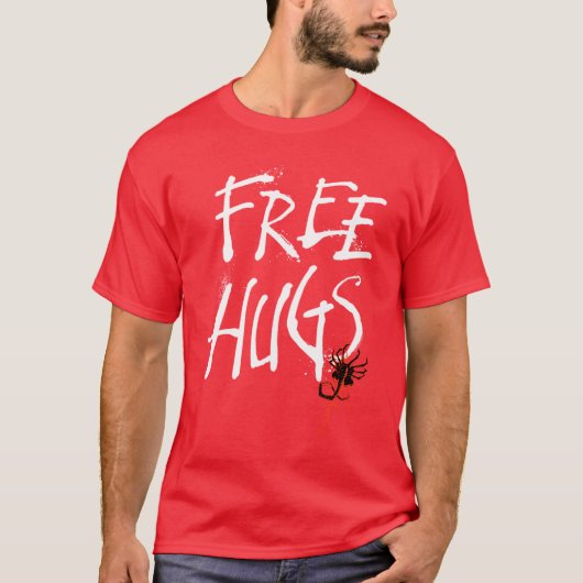 T-shirt Alien Romulus Xenomorph Facehugger Free Hugs Pullo (Devant)