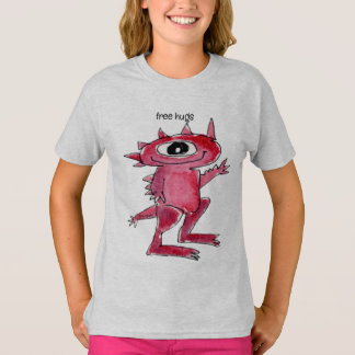 T-shirt Alien rose des carreaux libres
