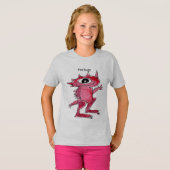 T-shirt Alien rose des carreaux libres (Devant entier)