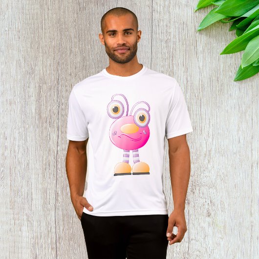 T-shirt Alien Rose mignon Avec Grands Yeux
