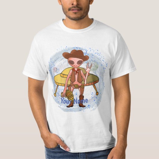 T-shirt Alien Scifi Cowboy (Devant)