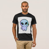 T-shirt Alien Signe de Paix Mignon (Devant entier)