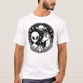 T-shirt Alien spatial et licorne (Devant)