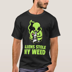 T-shirt Alien spatial Stoner Aliens de l'OVNI Stole My wee