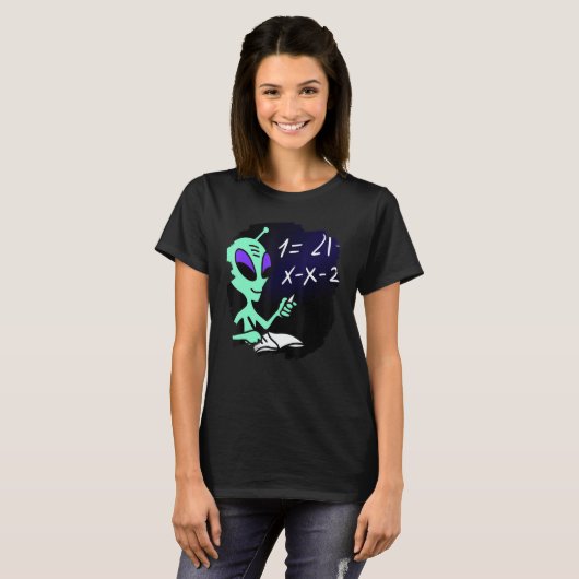 T-shirt Alien Studying Solving Math Science Physics Equati (Devant entier)