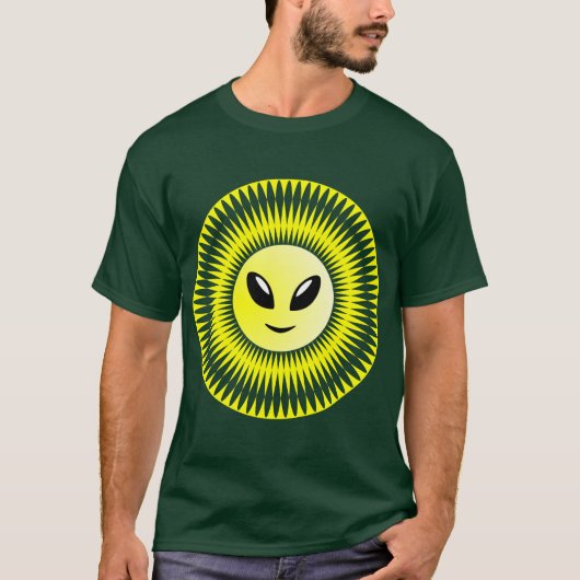 T-shirt Alien Sun - Customisé (Devant)
