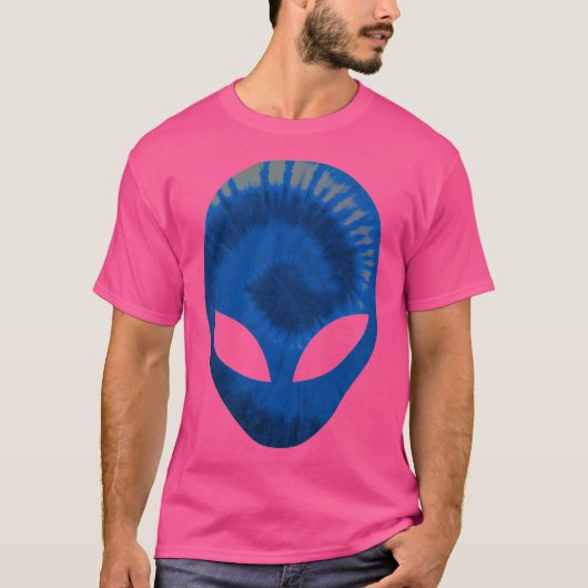 T-shirt Alien Tête Extra-Terrestre Bleu foncé Alien (Devant)