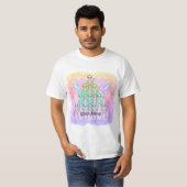 T-shirt Alien Triangle Rose (Devant entier)