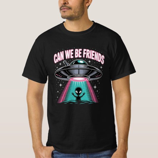 T-shirt Alien UFO amusant amis (Devant)