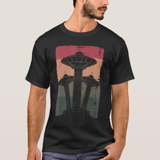 T-shirt Alien Ufo Believer Science Fiction Ufo Enduction R (Devant)