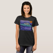 T-shirt Alien UFO de vaisseau spatial paranormal UAP (Devant entier)