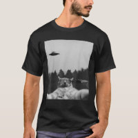 Alien UFO drôle Chat Galaxy Chat Tee Chat Graphic 
