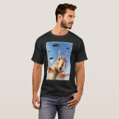 T-shirt Alien UFO Funny Squirrel Selfie (Devant entier)