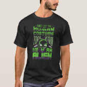 T-shirt Alien Ufo Hommes Femmes Garçons Filles Espace Vert (Devant)