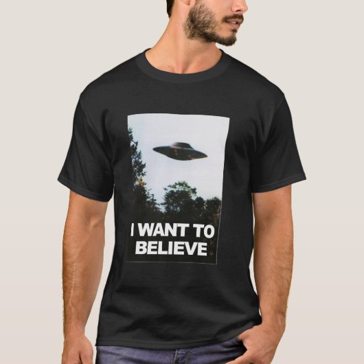 T-shirt Alien UFO Hunter Je Veux Croire (Devant)