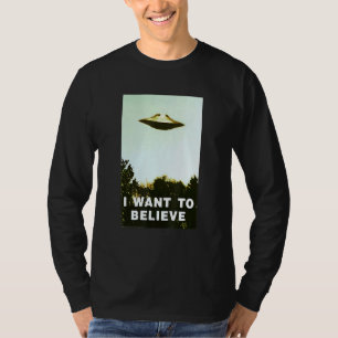 T-shirt Alien Ufo Hunter Shirt Je Veux Croire À Ufo Day