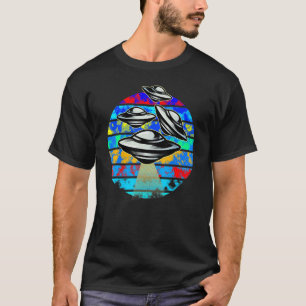T-shirt Alien Ufo Hunter Silhouette Ufos Alien Enlèvement