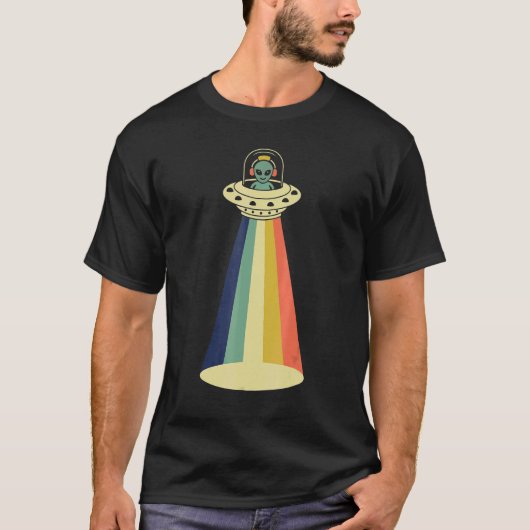 T-shirt Alien Ufo Navire spatial Alien enlèvement (Devant)