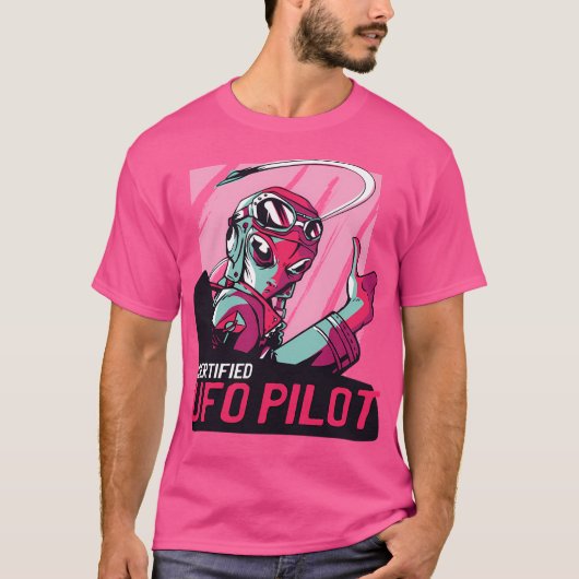 T-shirt Alien Ufo Pilot (Devant)